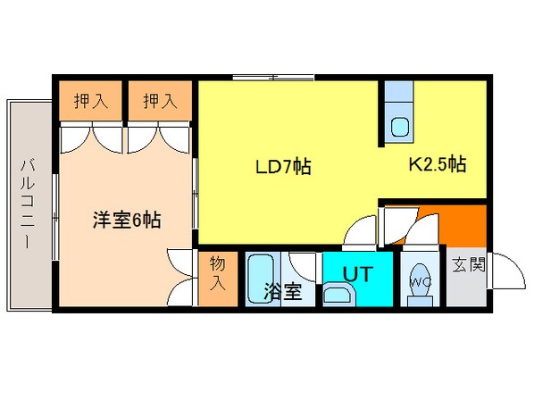 サンルート中島の物件間取画像